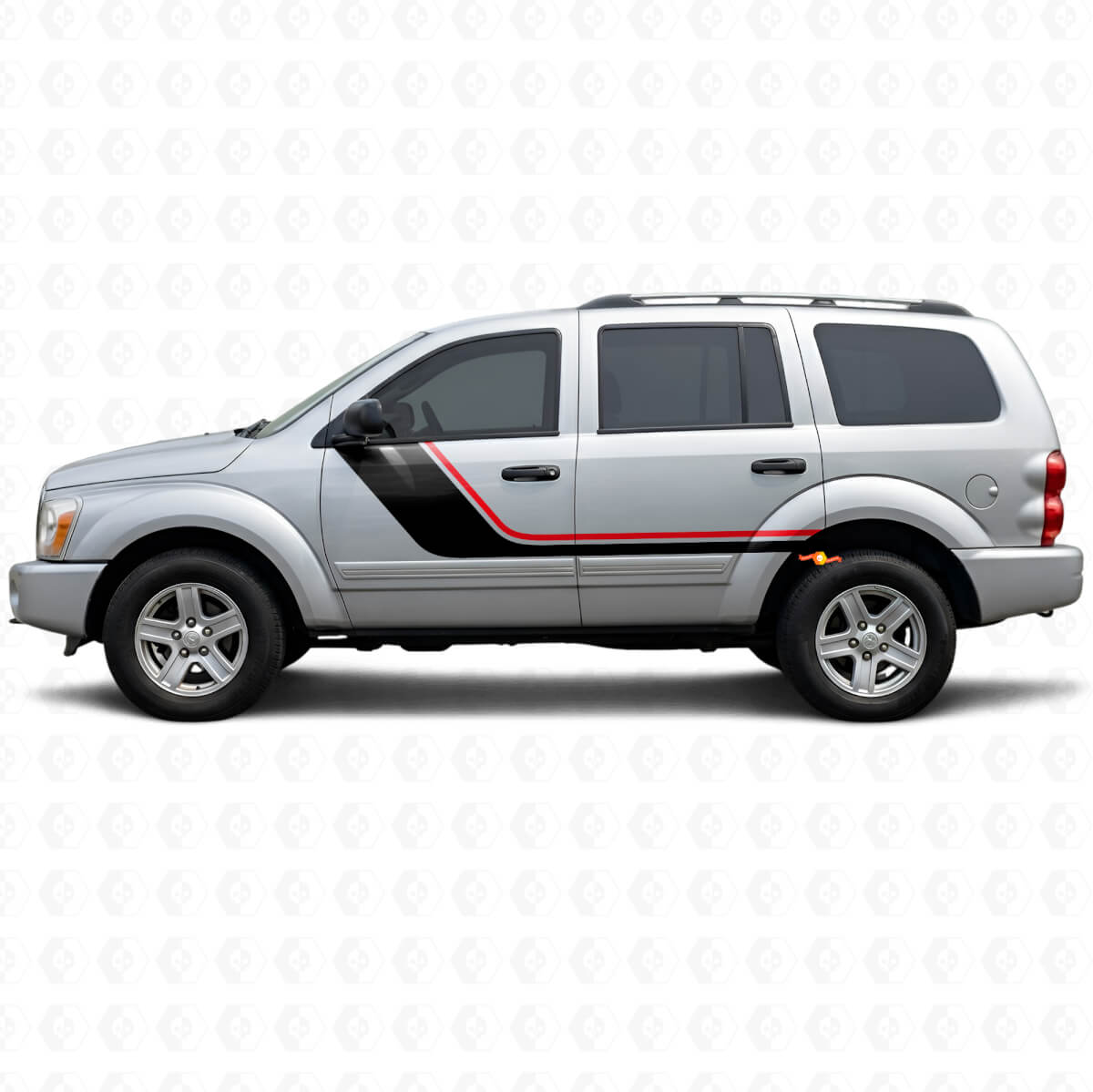 Adesivo Vinile a Strisce Gemelle per Porta per Dodge Durango 2004-2009