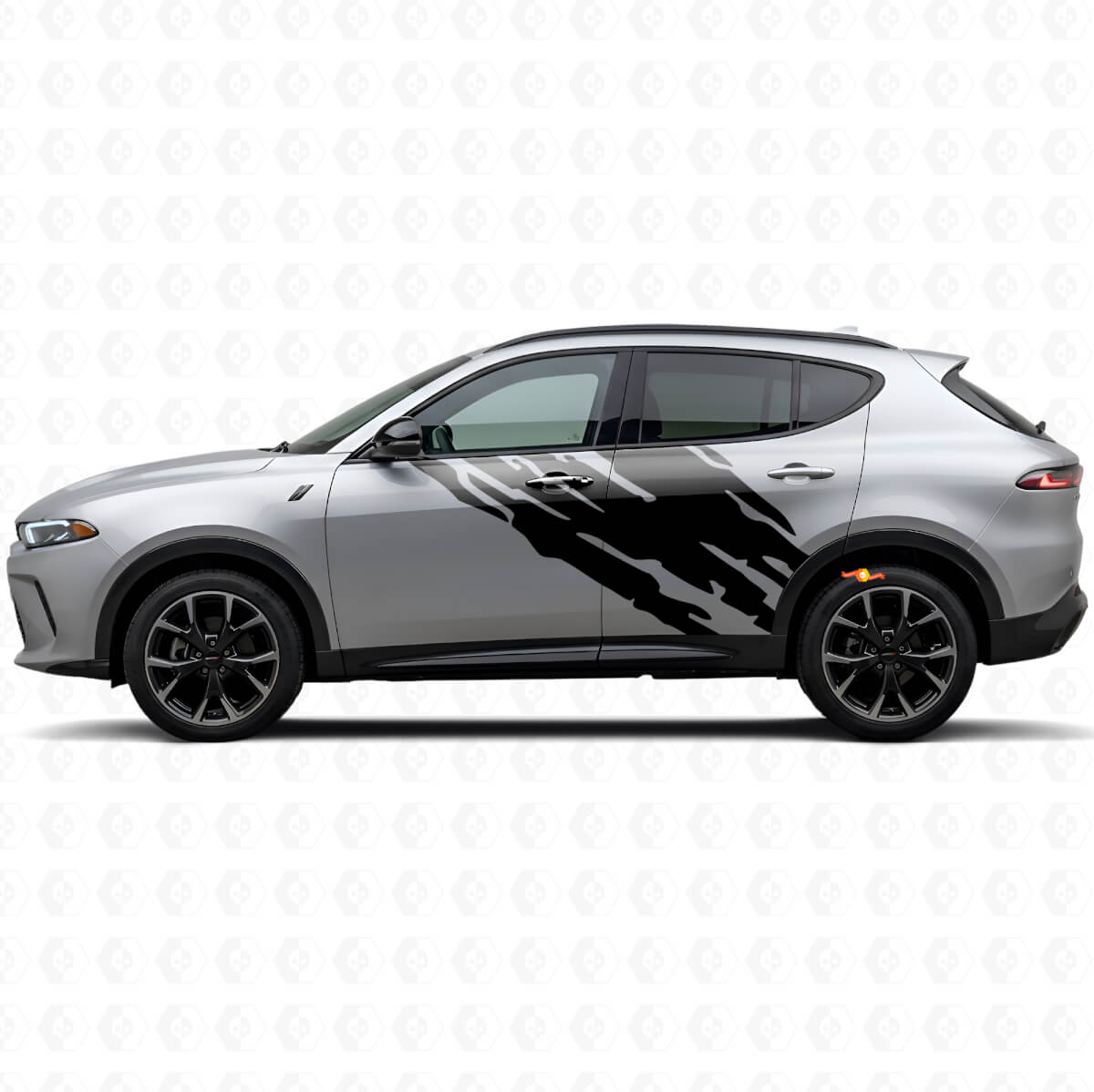 Adesivo in vinile grafico laterale paraspruzzi per porte Dodge Hornet 2023+