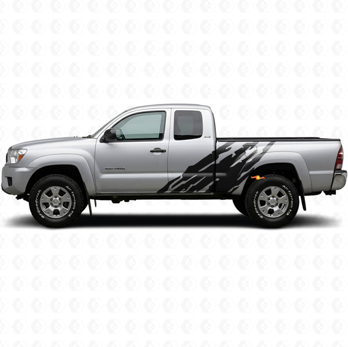 Adesivo Laterale in Vinile con Grafica Spruzzi di Fango per Toyota Tacoma 2004-2015