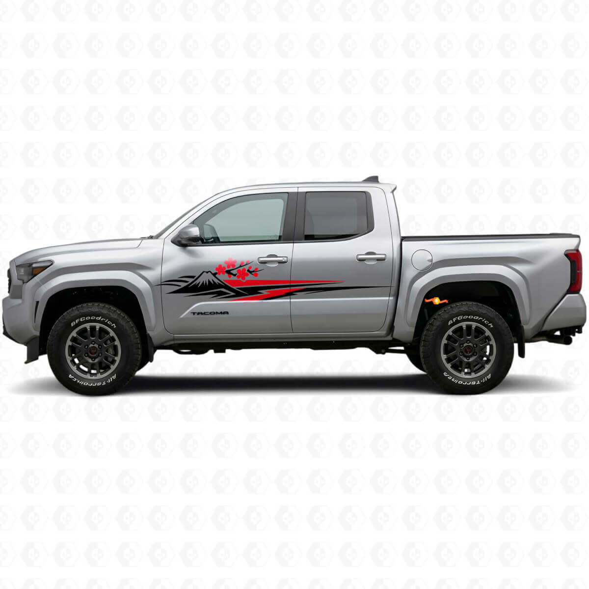 Kit adesivi laterali in vinile con grafica Sakura giapponese per Toyota Tacoma 2023+