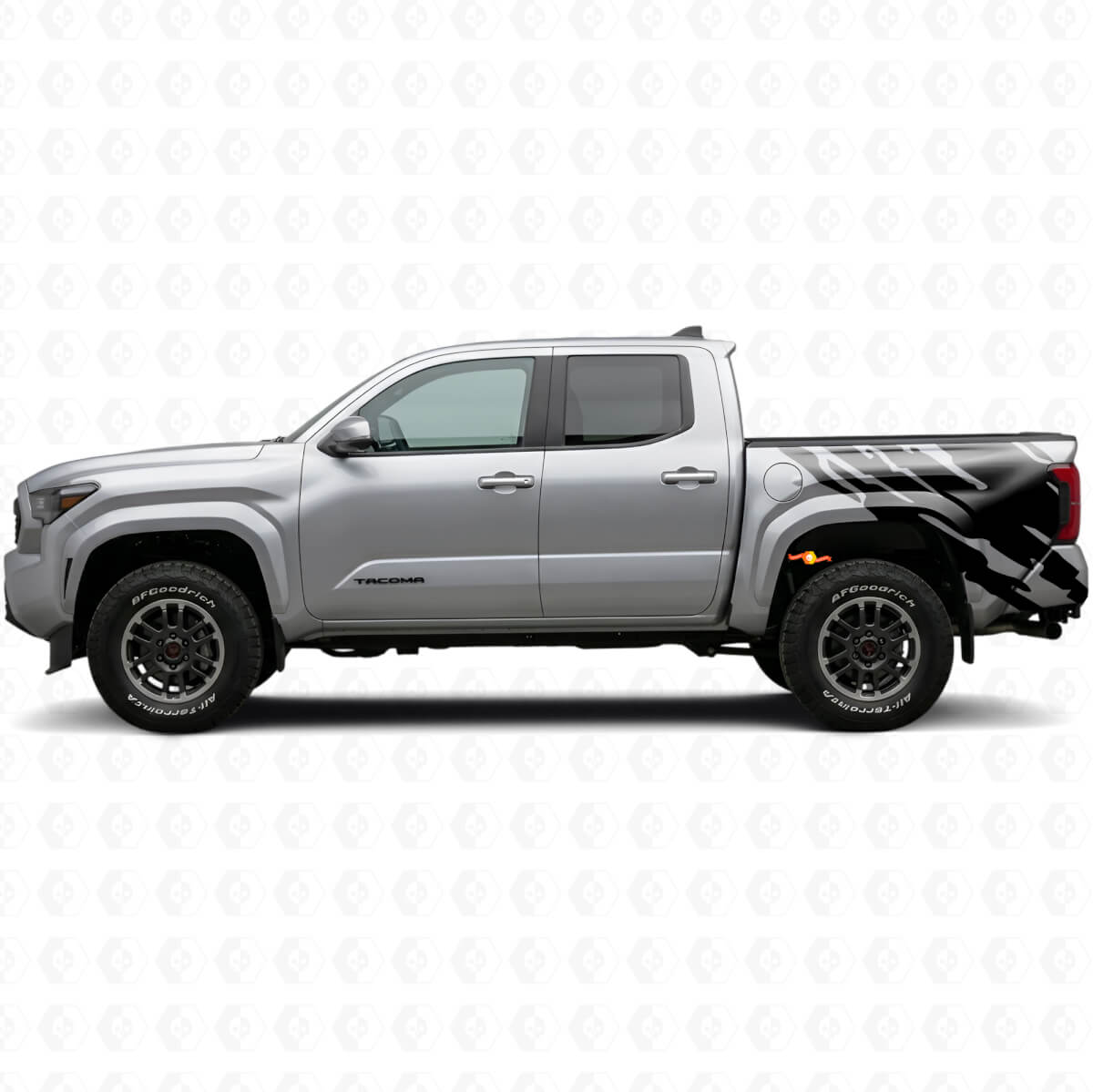 Adesivo Vinilico Grafica Spruzzi di Fango Laterale Posteriore per Toyota Tacoma 2023+