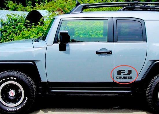Kit adesivi in vinile con logo FJ Cruiser per portiera laterale Toyota FJ Cruiser