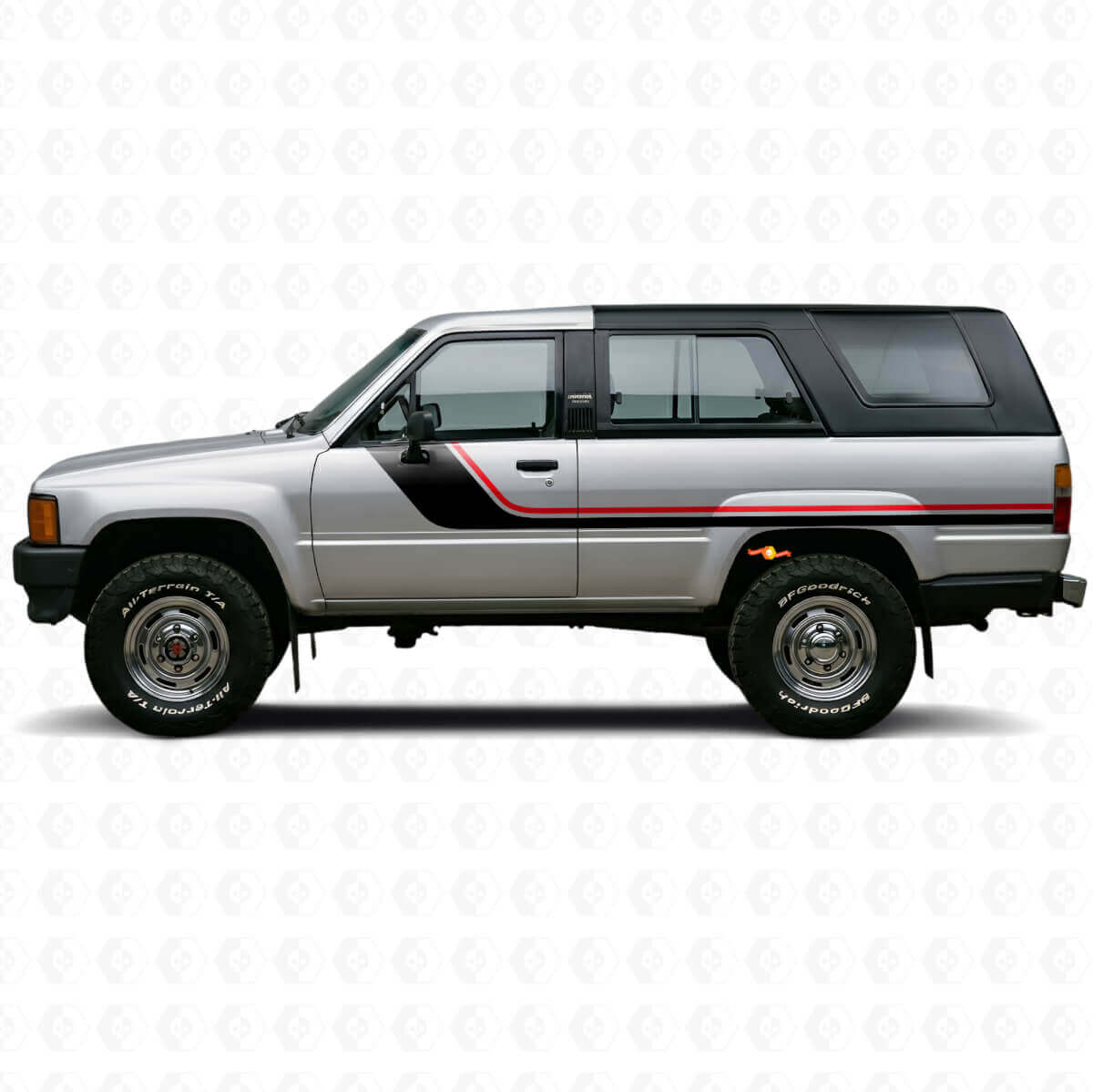 Kit Adesivi Laterali a Doppia Striscia per Toyota 4Runner 1984-1989