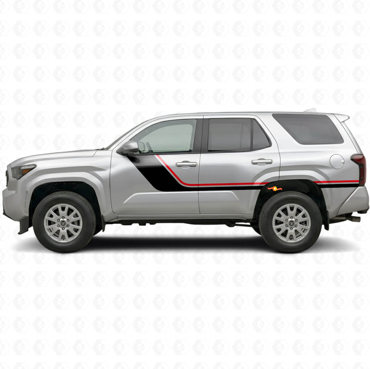 Kit Adesivi in Vinile a Strisce Gemelle Laterali per Toyota 4Runner 2024+