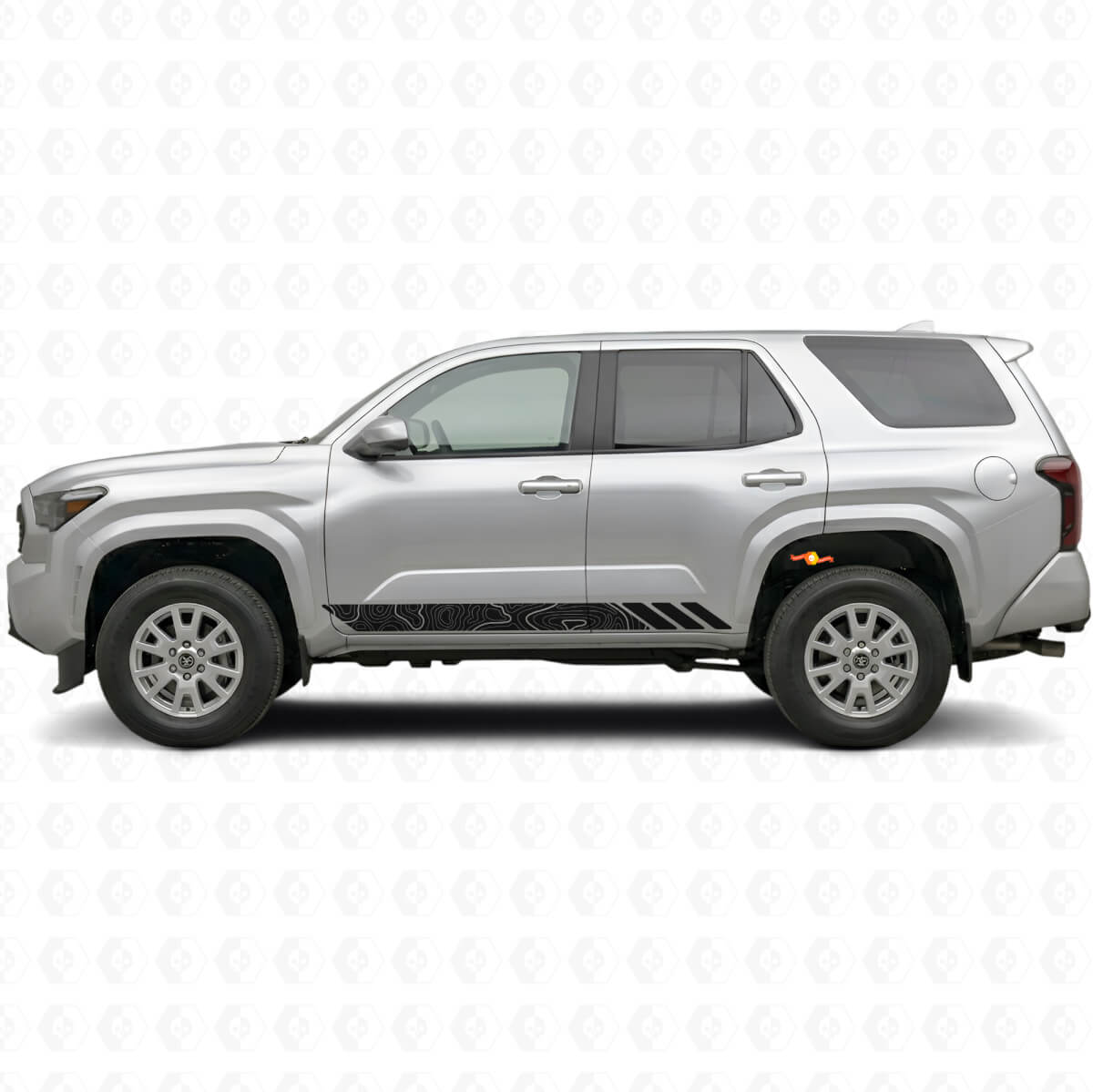 Adesivo in Vinile con Strisce Stile Topografico per Porte Toyota 4Runner 2024+