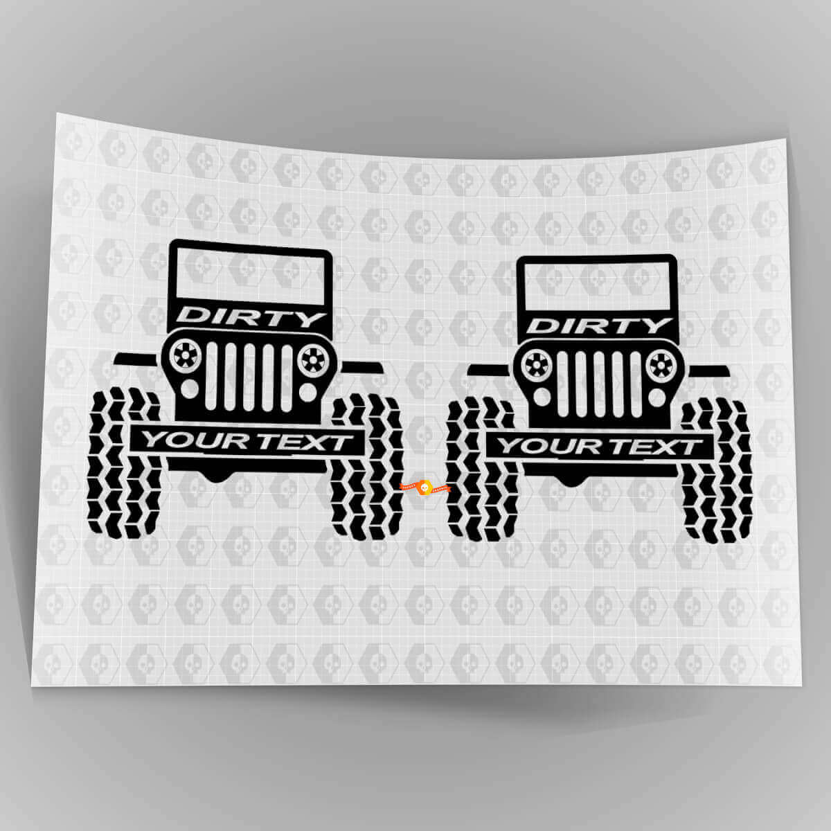 Set di adesivi in vinile personalizzati stile traccia sporca per pneumatici per Jeep Wrangler