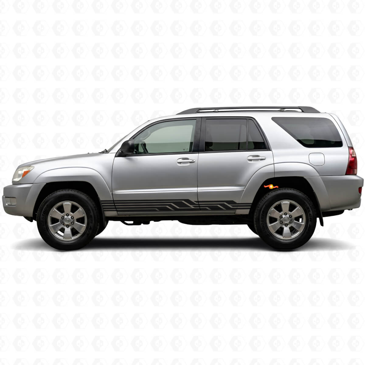Adesivo in Vinile con Strisce Intrecciate per Minigonne Toyota 4Runner 2002-2009