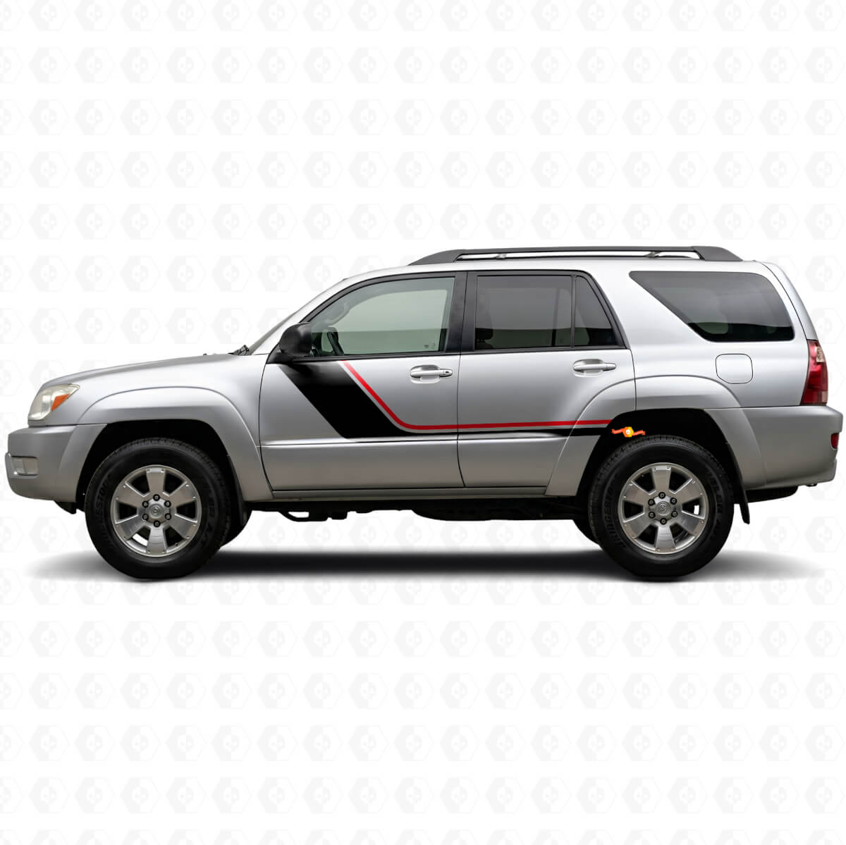 Kit di Adesivi Laterali a Doppia Striscia per Toyota 4Runner 2002-2009