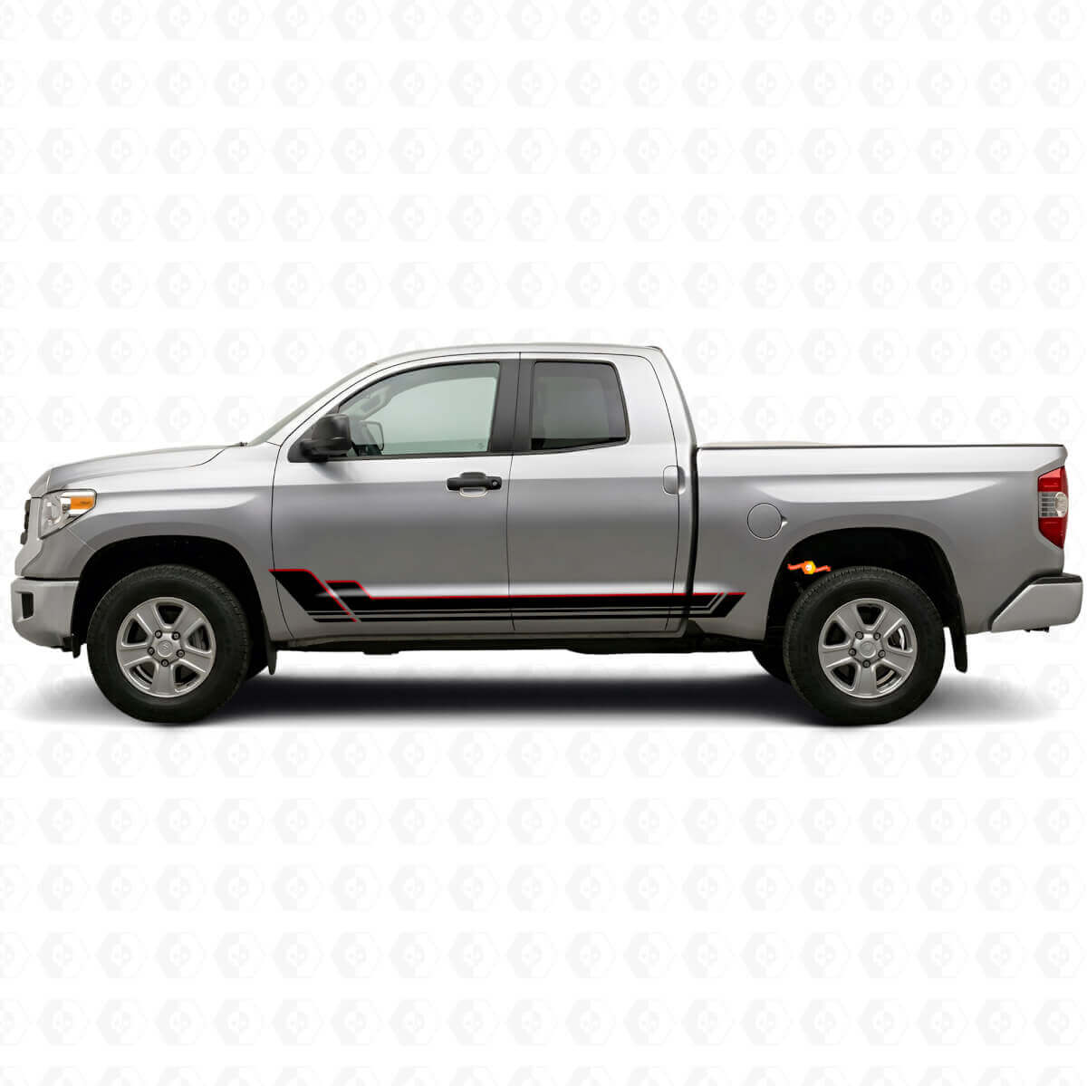 Kit di Adesivi in Vinile con Doppie Strisce per Minigonne Toyota Tundra 2007-2021