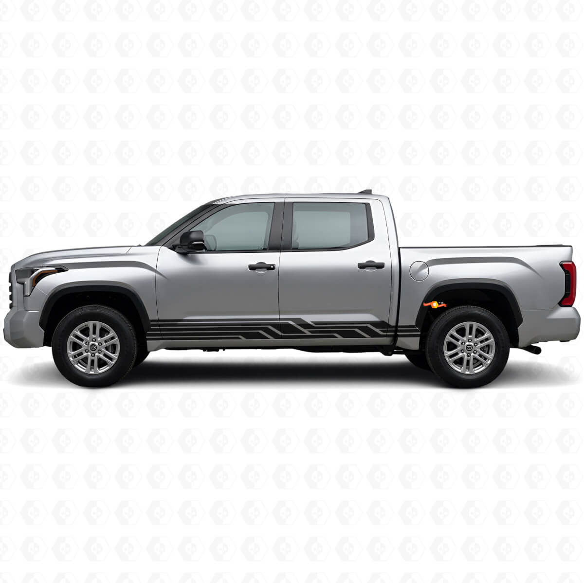 Adesivo in Vinile con Strisce Intrecciate per Minigonna Toyota Tundra 2022+