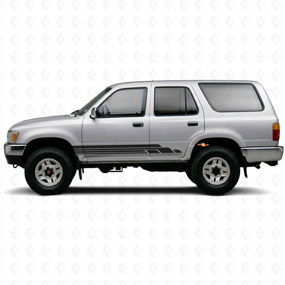 Kit Adesivi in Vinile con Strisce Curve per Modanature Laterali Toyota 4Runner 1989-1995