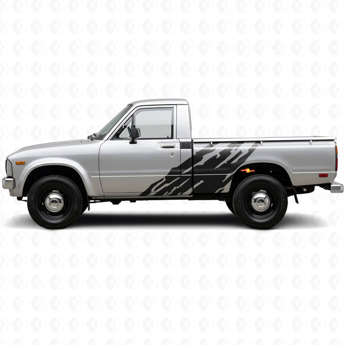Adesivo Vinilico Grafica Spruzzi di Fango Laterale per Toyota Hilux 1978-1983