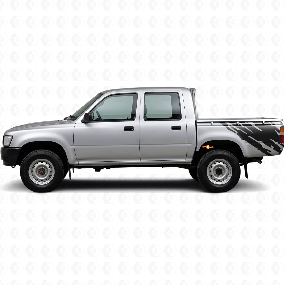 Adesivo Vinilico Grafico Spruzzi di Fango Laterale Posteriore per Toyota Hilux 1988-1997