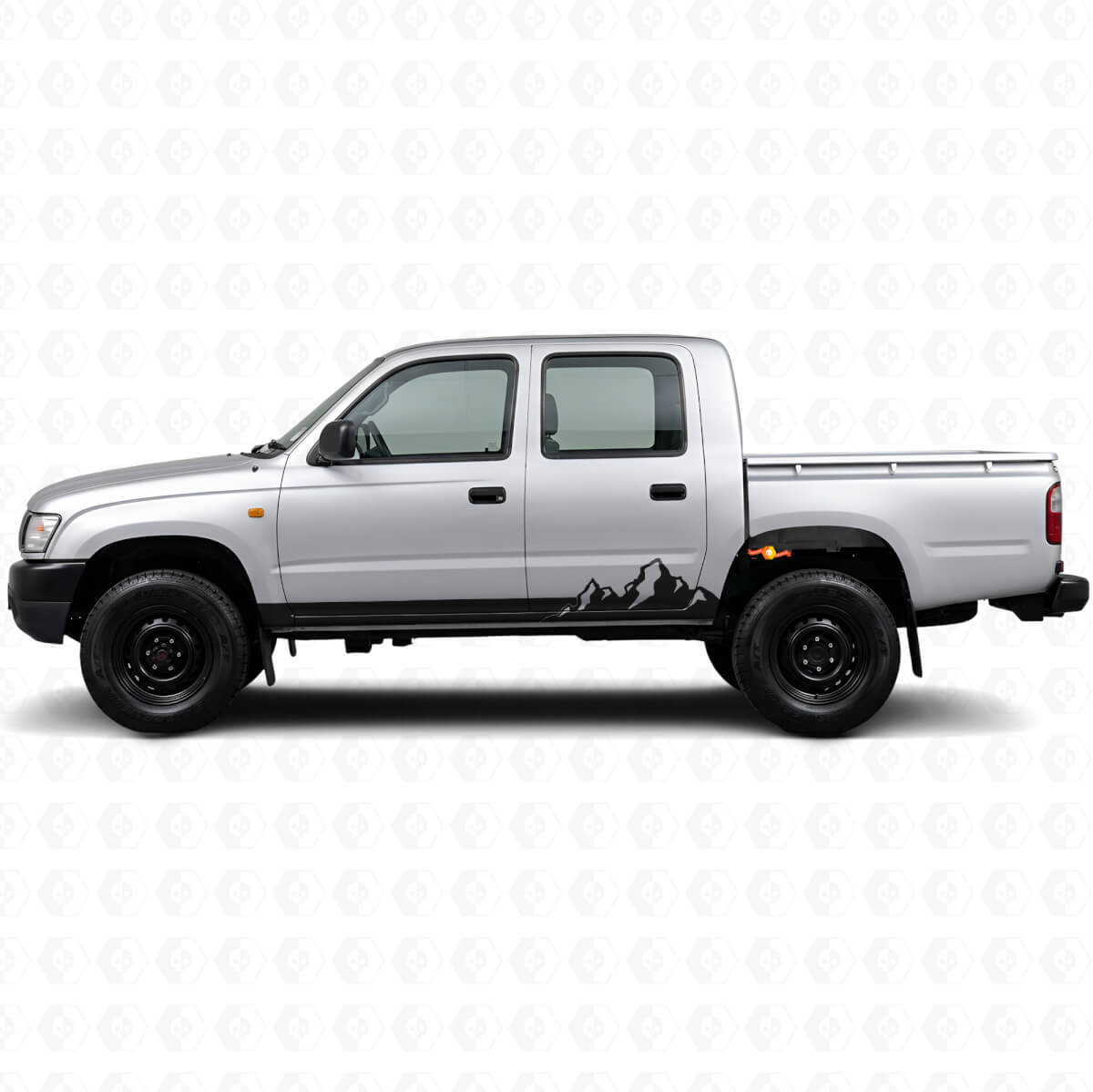 Strisce Sottili Montagne Adesivo in Vinile per Minigonne Toyota Hilux 1997-2004