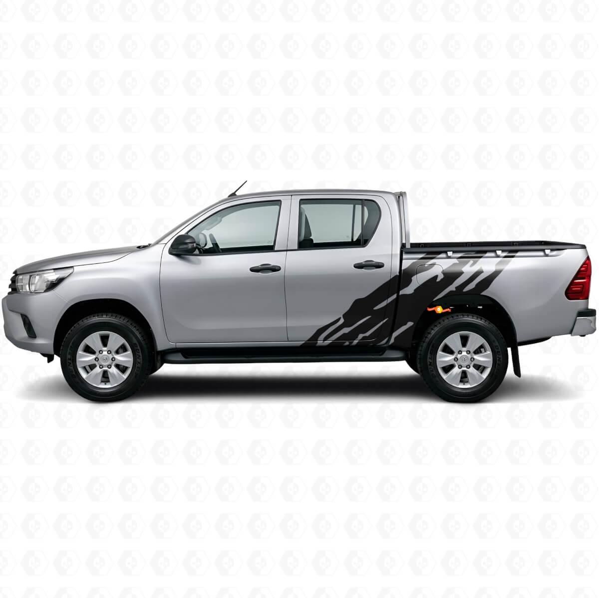 Adesivo laterale in vinile con grafica schizzi di fango per Toyota Hilux 2015+