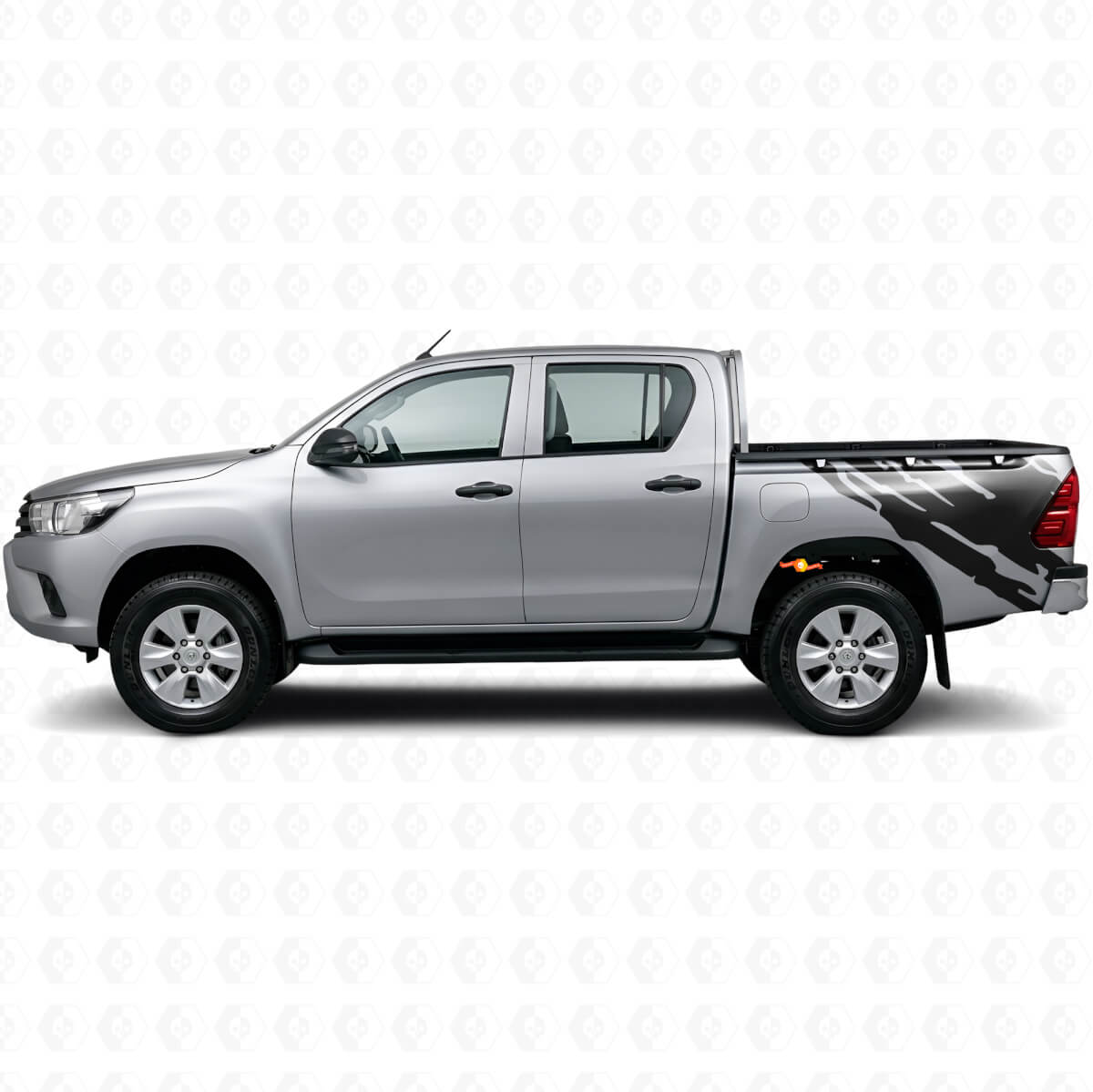 Adesivo vinile grafico schizzi di fango laterale posteriore per Toyota Hilux 2015+