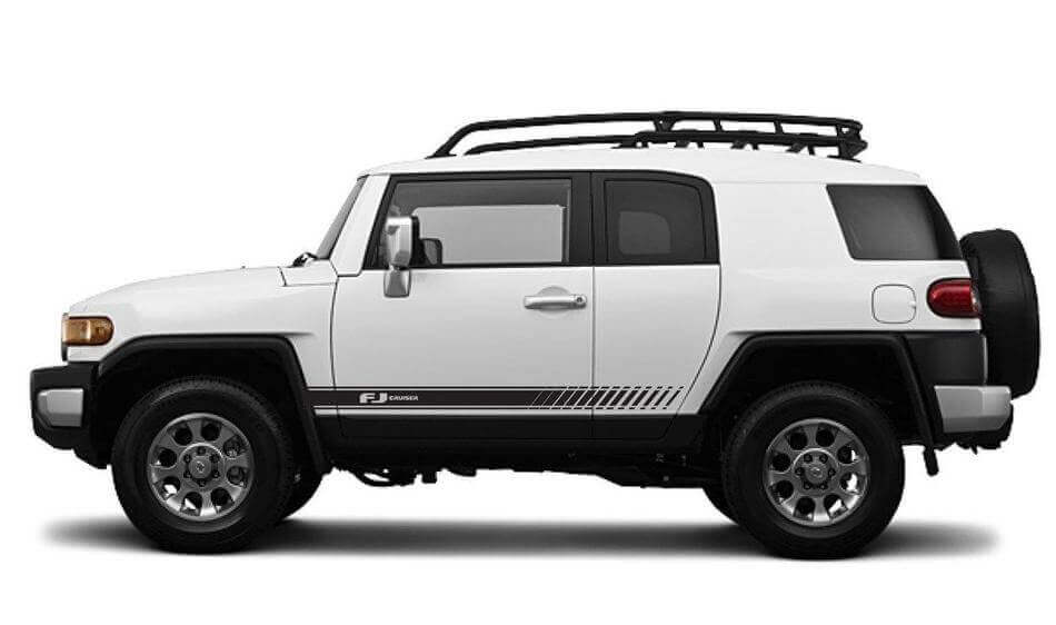 Kit Adesivi Vinile Strisce Laterali Stile Racing per Toyota FJ Cruiser