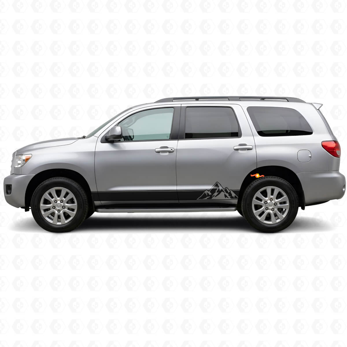 Kit di Adesivi in Vinile con Strisce in Stile Montagna per Minigonne Toyota Sequoia 2007-2022