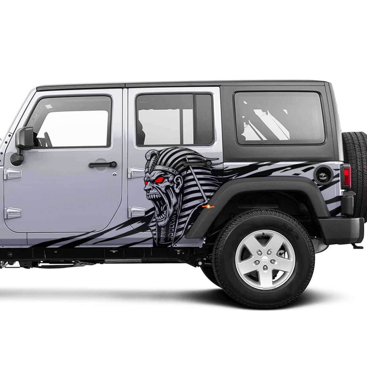 Kit di adesivi laterali Angry Pharaoh in vinile per Jeep Wrangler Unlimited
