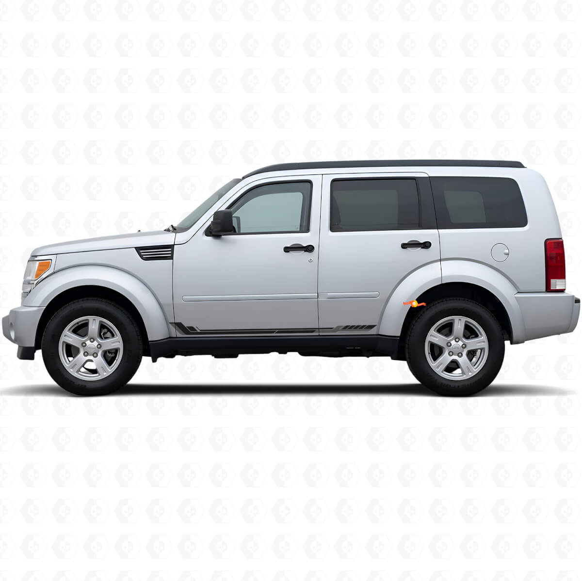 Adesivo in Vinile a Strisce Laterali Stile Racing per Dodge Nitro 2007-2011