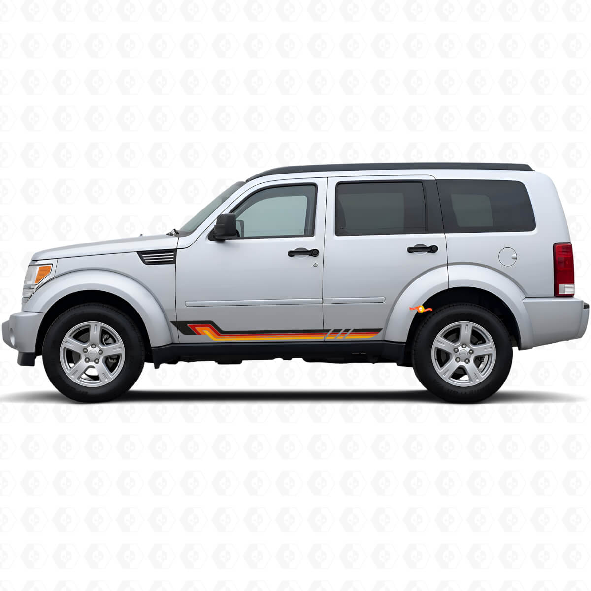 Adesivo in Vinile Stile Vintage Fasce Laterali per Dodge Nitro 2007-2011