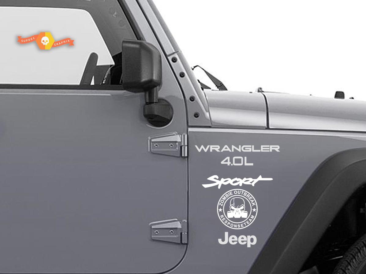 Jeep Rubicon Wrangler Zombie Outbreak Risposta Team Wrangler Decal # 6