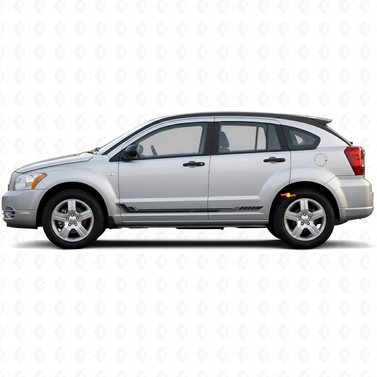 Adesivo Vinil Strisce Laterali Stile Racing per Dodge Caliber 2007-2012