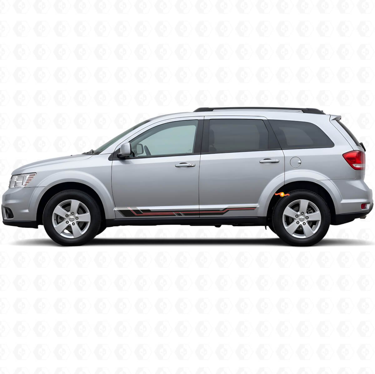 Adesivo in Vinile con Strisce Curve per Minigonne Dodge Journey 2009-2020