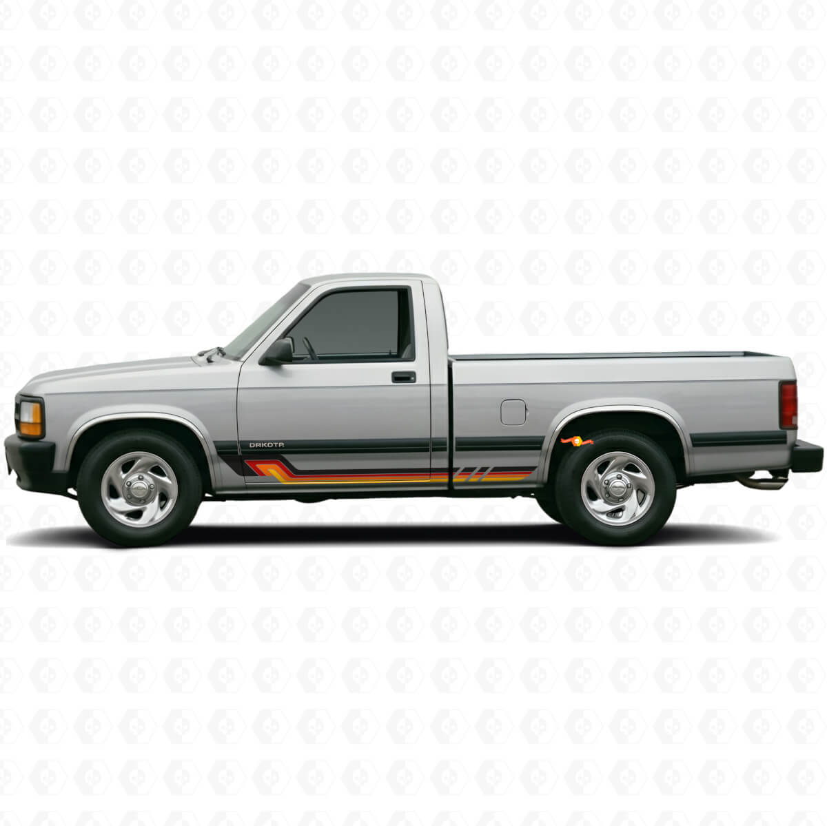 Adesivo in Vinile con Strisce Laterali in Stile Vintage per Dodge Dakota 1987-1996