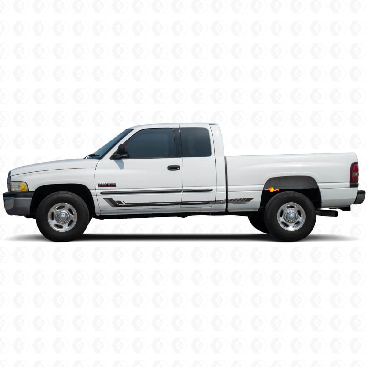 Adesivo Vinilico Racing Style Strisce Laterali per Dodge Ram 1500 1994-2001