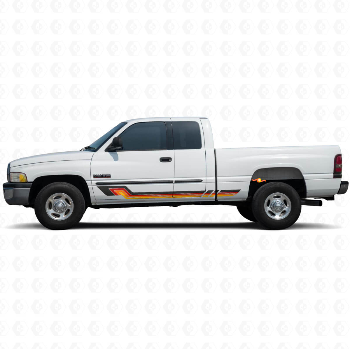 Adesivo in Vinile con Strisce Laterali Stile Vintage per Dodge Ram 1500 1994-2001