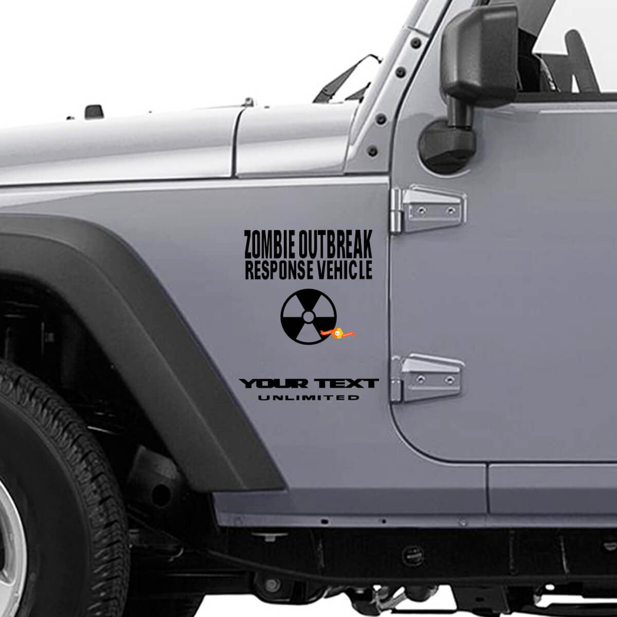 Adesivo in Vinile Veicolo di Risposta a Epidemia Zombie per Jeep Wrangler Rubicon