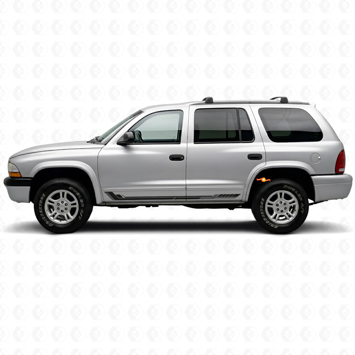 Adesivo in Vinile a Strisce Laterali Stile Racing per Dodge Durango 1998-2003