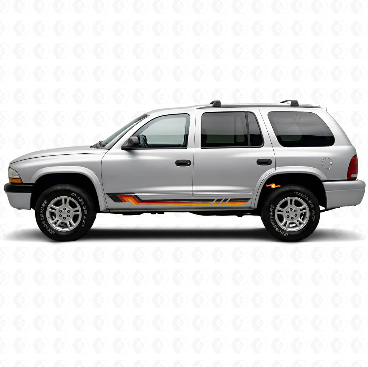 Adesivo in Vinile con Strisce Laterali Stile Vintage per Dodge Durango 1998-2003