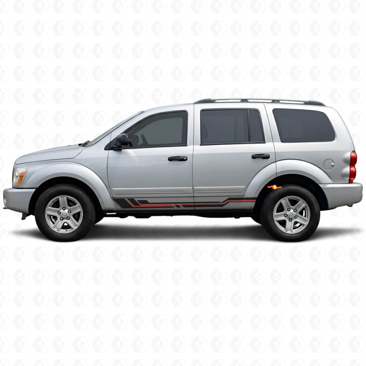 Adesivo Vinilico a Strisce Curve per Minigonna Dodge Durango 2004-2009