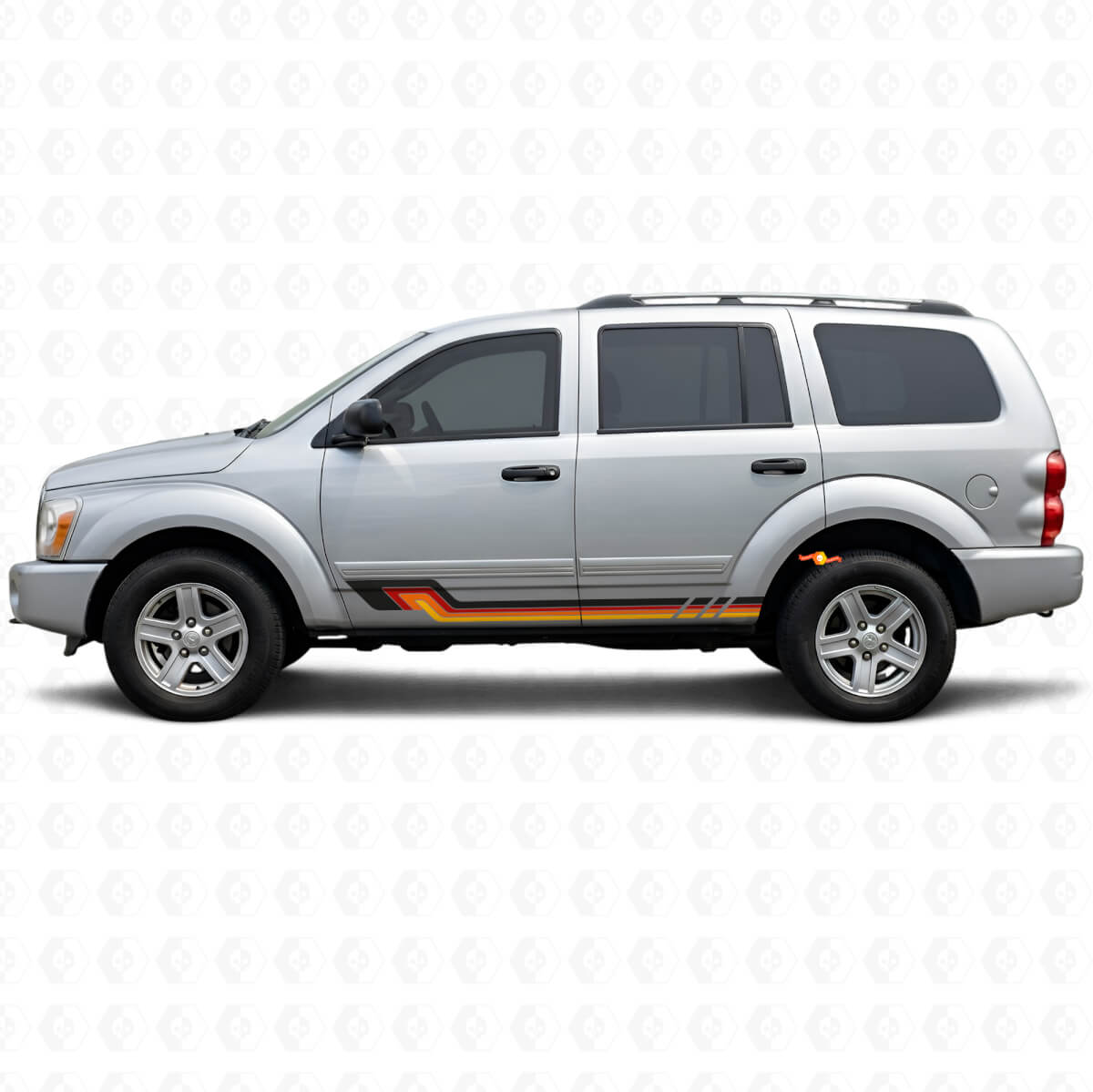 Adesivo in Vinile con Strisce Laterali Stile Vintage per Dodge Durango 2004-2009