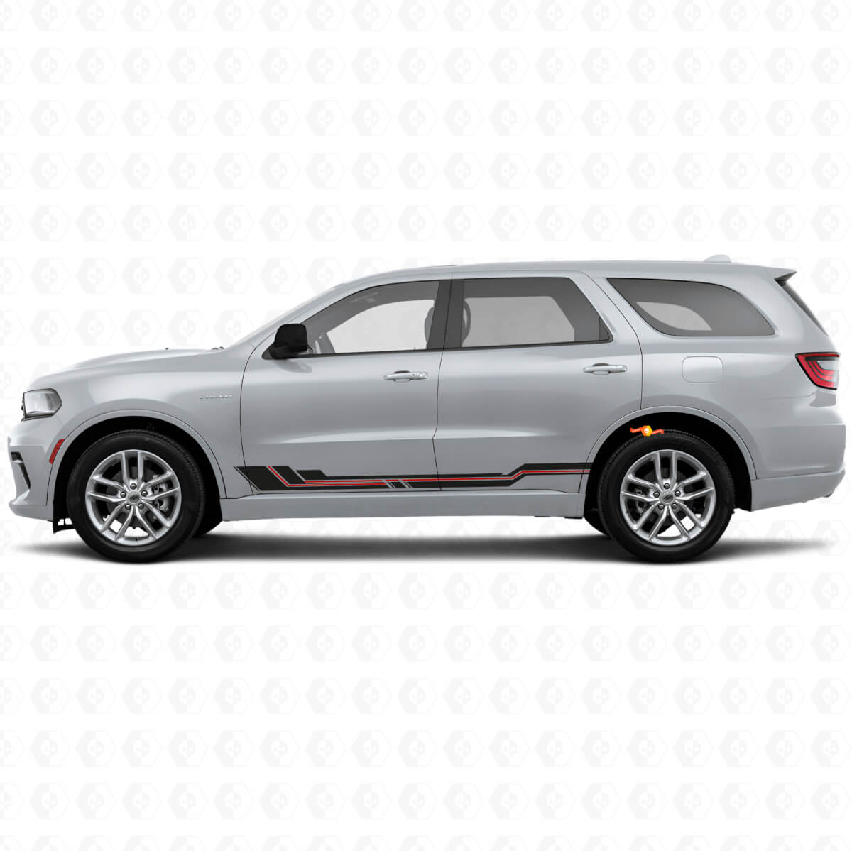 Adesivo in vinile con strisce curve per minigonne Dodge Durango 2011+