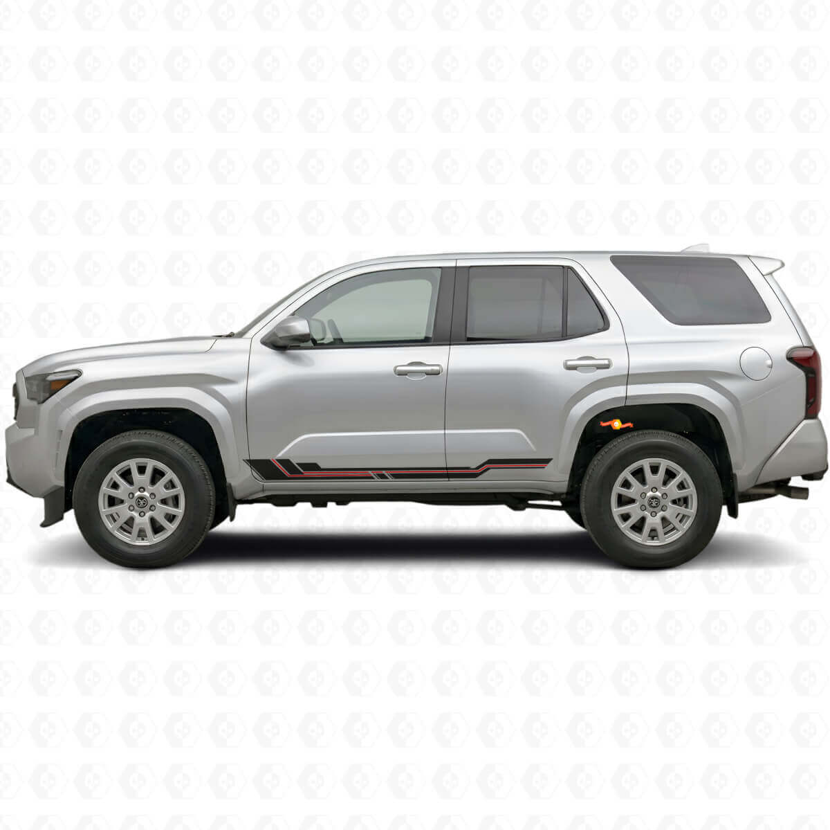 Adesivo in Vinile con Strisce Curve per Pedana Laterale Toyota 4Runner 2024+