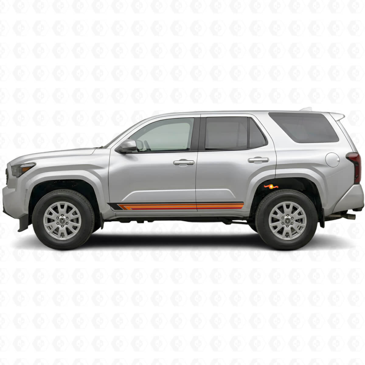 Adesivo laterale in vinile con strisce dritte vintage per Toyota 4Runner 2024+