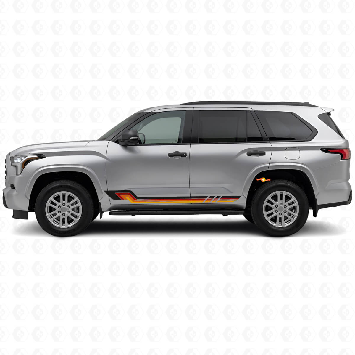 Adesivo in Vinile con Strisce Laterali Stile Vintage per Toyota Sequoia 2022+
