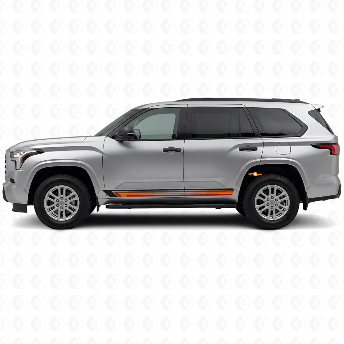 Adesivo Vinile Laterale a Strisce Dritte Vintage per Toyota Sequoia 2022+