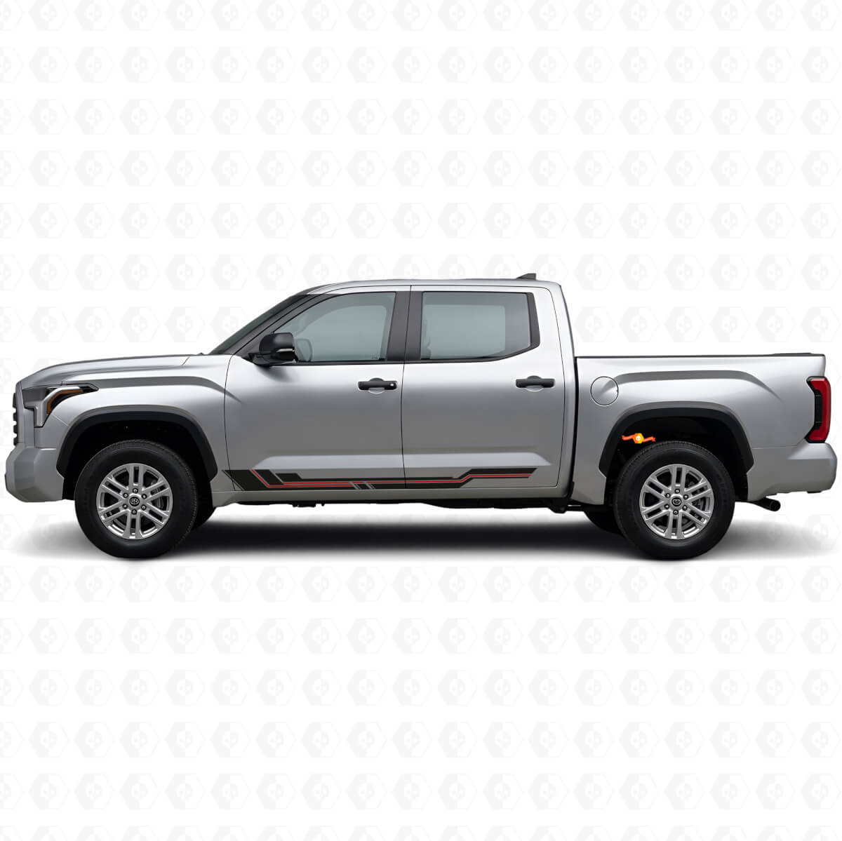 Adesivo Vinilico a Strisce Curve per Battitacco Toyota Tundra 2022+