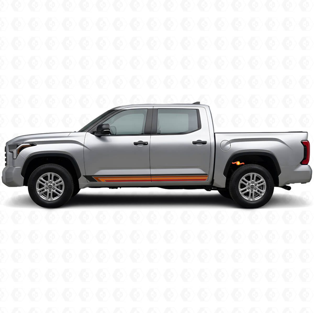 Adesivo laterale a strisce dritte vintage in vinile per Toyota Tundra 2022+