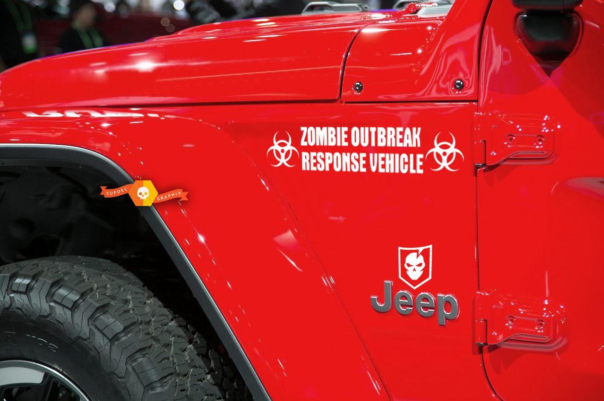 Jeep Rubicon Wrangler Zombie Outbreak Response Team Team Decal Kit#2