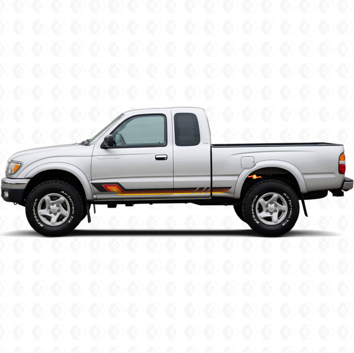Adesivo in vinile a strisce laterali stile vintage per Toyota Tacoma 1995-2004