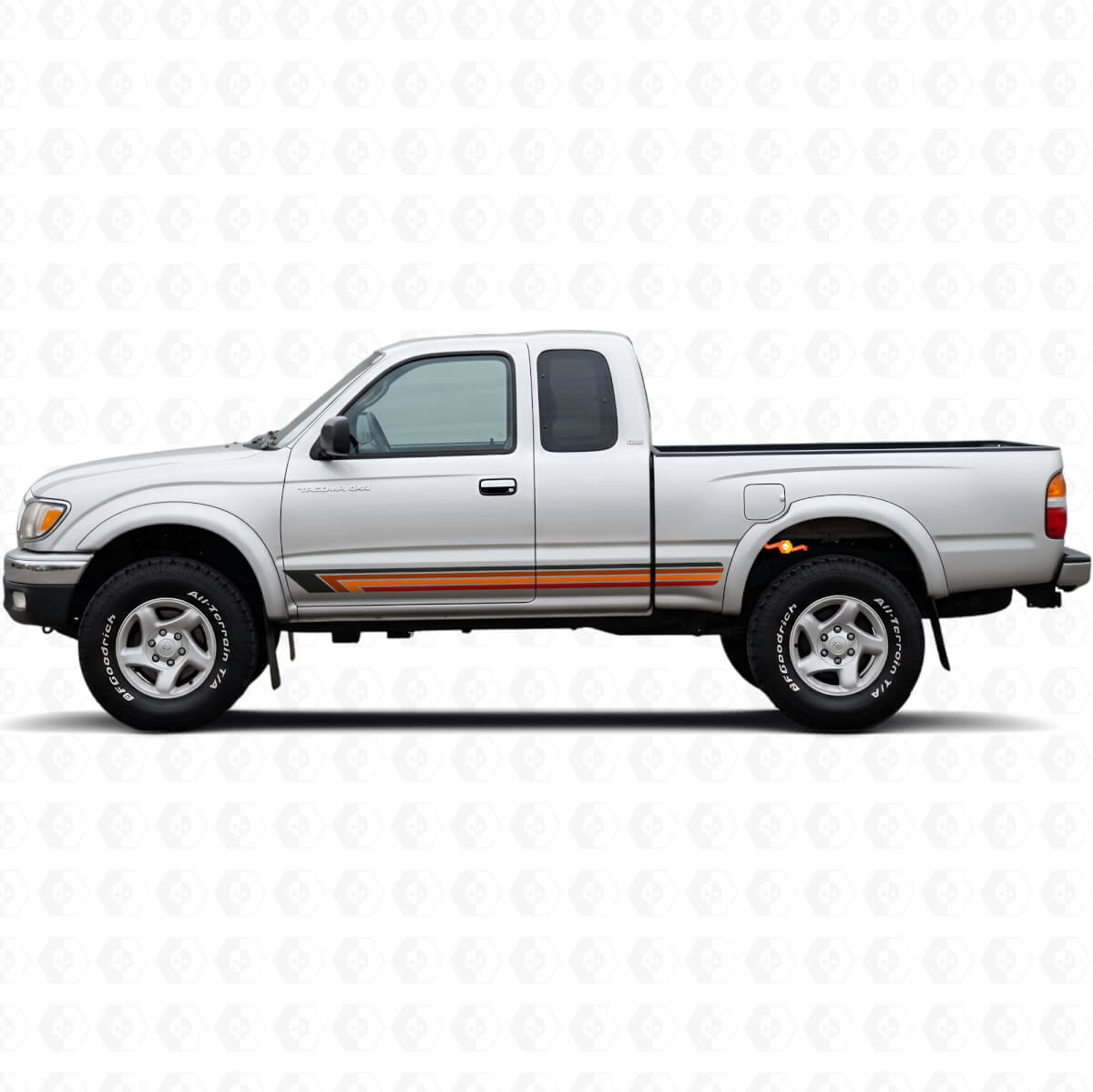 Adesivo Laterale a Strisce Dritte Vintage per Toyota Tacoma 1995-2004