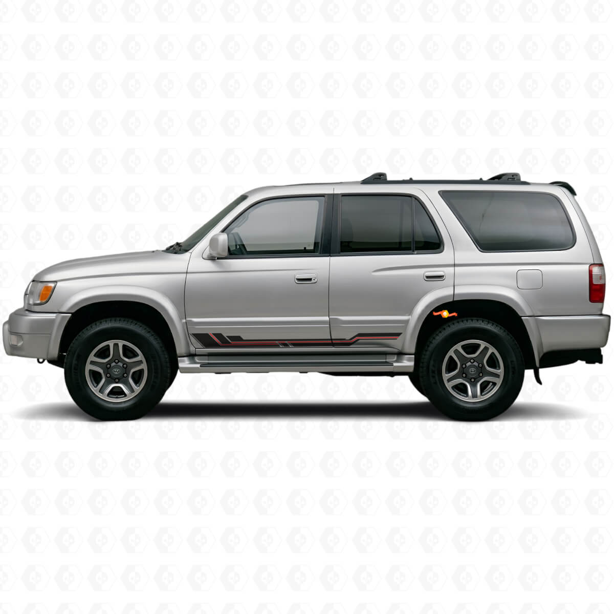 Adesivo in Vinile per Minigonne con Strisce Curve per Toyota 4Runner 1995-2002
