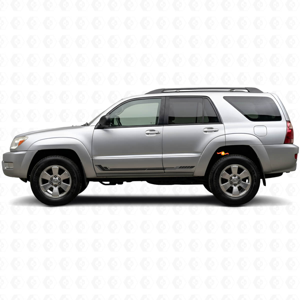 Adesivo Vinile a Strisce Laterali Stile Racing per Toyota 4Runner 2002-2009