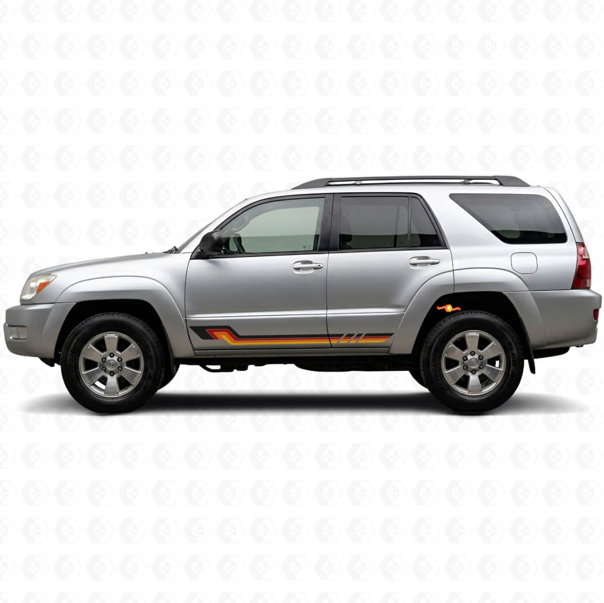 Adesivo in Vinile con Strisce Laterali Stile Vintage per Toyota 4Runner 2002-2009