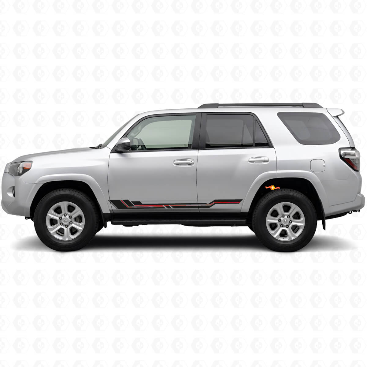 Adesivo Vinilico Curvo per Battitacco Toyota 4Runner 2009-2024